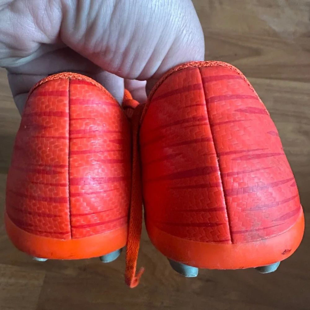 Adidas Soccer Cleats Orange‎ Youth Size 4 US M 3.5 UK FG Football Shoes